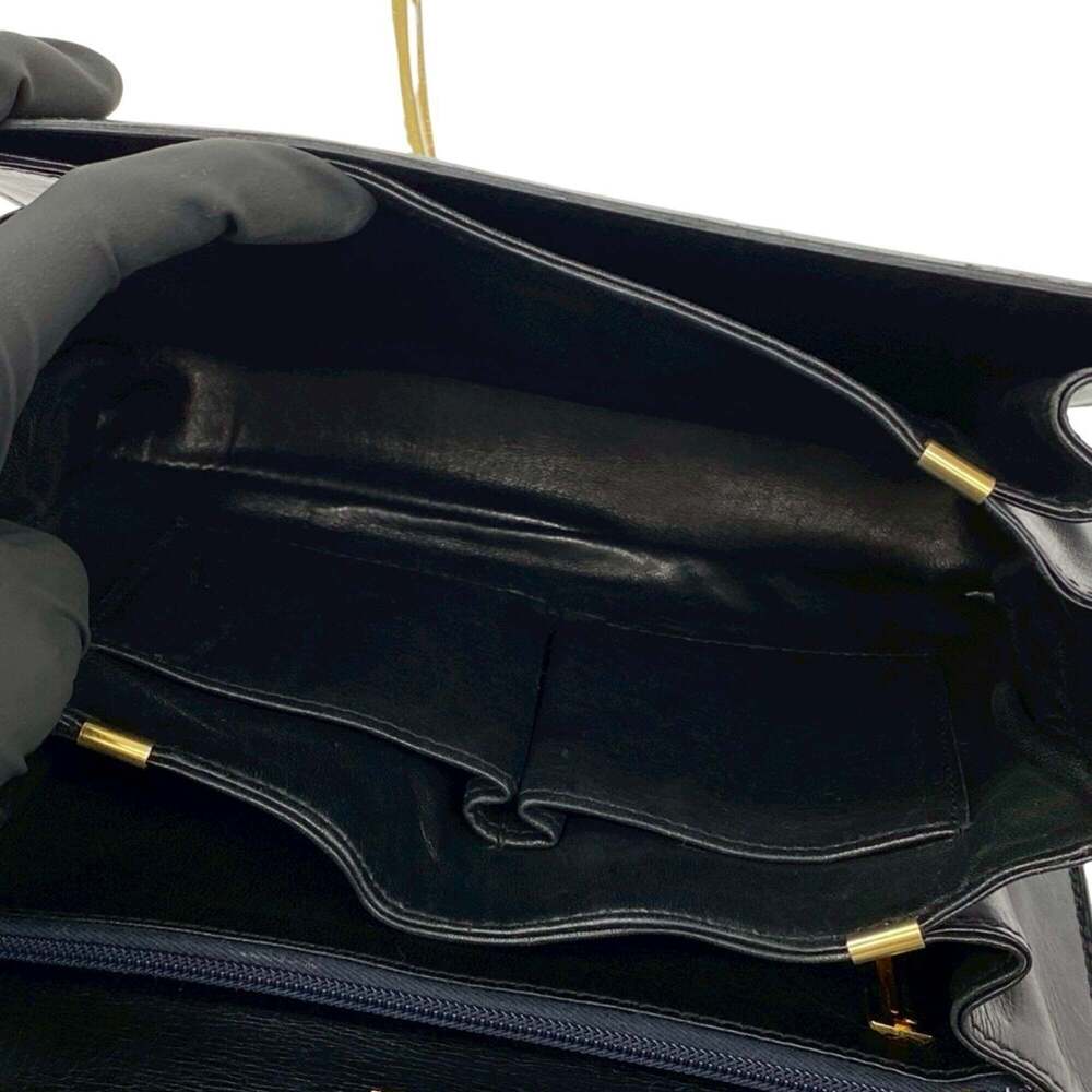 CELINE Vintage Logo Carriage Hardware Calf Leather Genuine Shoulder Bag Pouch... - Picture 9 of 10